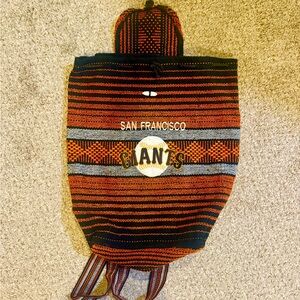 San Francisco Giants NWOT woven cotton backpack
